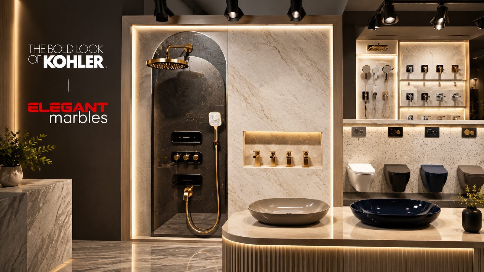 The Bold Look of Kohler - Elegant Marbles Showroom